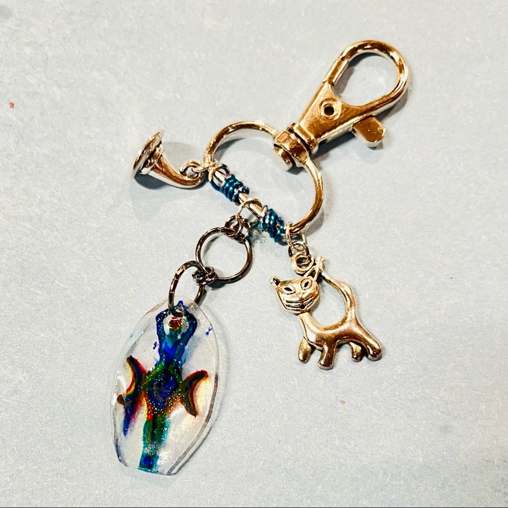 Goddess keychain pursecharm - handmade